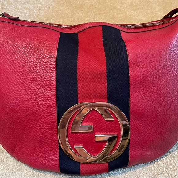 RARE XL GUCCI BLONDIE BAG! HUGE GG. TOM FORD ERA. RED. IMPOSSIBLE TO FIND! WOW!! - Picture 4 of 9